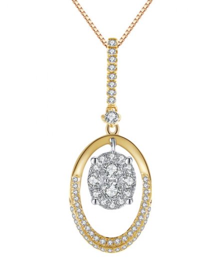 OVAL STYLE DIAMOND PENDANT (TP1389)