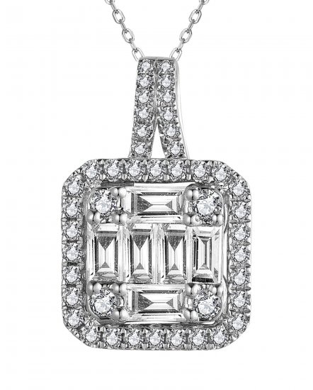 SQUARE STYLE DIAMOND PENDANT (TP1415)