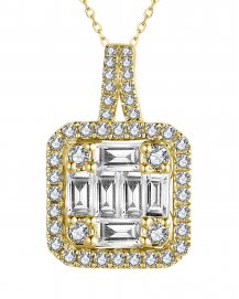 SQUARE STYLE DIAMOND PENDANT (TP1415)