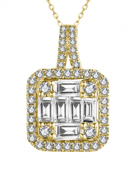 SQUARE STYLE DIAMOND PENDANT (TP1415)