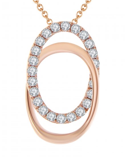 OVAL STYLE INTER LINKED DIAMOND PENDANT (TP1516)