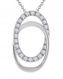 OVAL STYLE INTER LINKED DIAMOND PENDANT (TP1516)