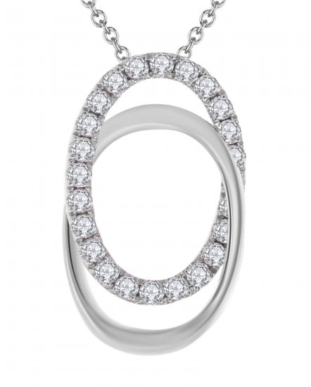 OVAL STYLE INTER LINKED DIAMOND PENDANT (TP1516)