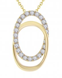 OVAL STYLE INTER LINKED DIAMOND PENDANT (TP1516)