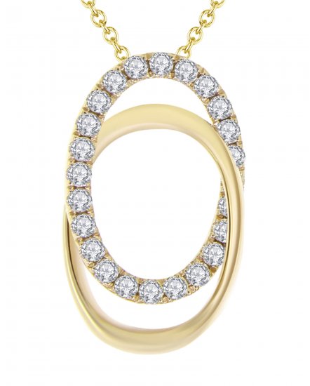 OVAL STYLE INTER LINKED DIAMOND PENDANT (TP1516)