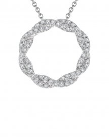 CRISS CROSS ROUND DIAMOND PENDANT (TP1579)