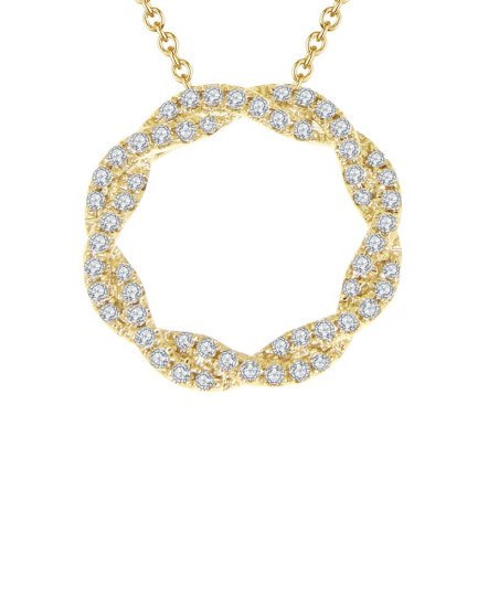 CRISS CROSS ROUND DIAMOND PENDANT (TP1579)