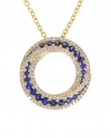 ROUND EMERALD DIAMOND PENDANT (TP1602)