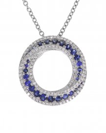 ROUND EMERALD DIAMOND PENDANT (TP1602)