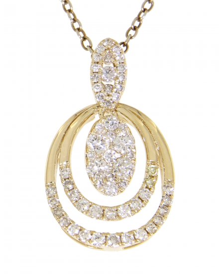 OVAL STYLE DIAMOND PENDANT (TP1643)