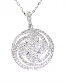 ROUND CLUSTER  DIAMOND PENDANT (TP1683)