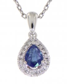 PEAR COLORED STONE DIAMOND PENDANT (TP1723)