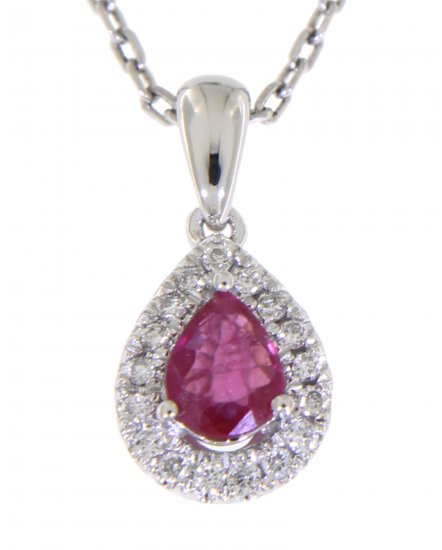 PEAR COLORED STONE DIAMOND PENDANT (TP1723)