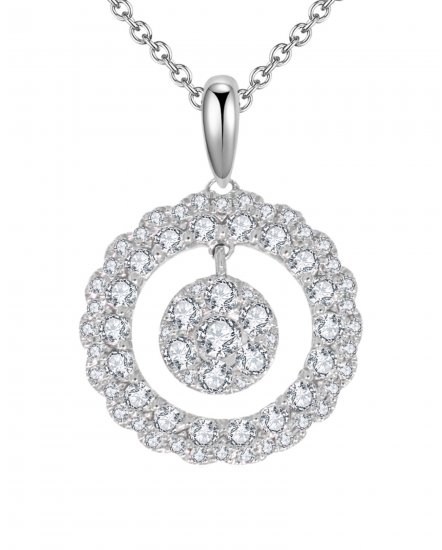 ROUND CLUSTER  DIAMOND PENDANT (TP1770)