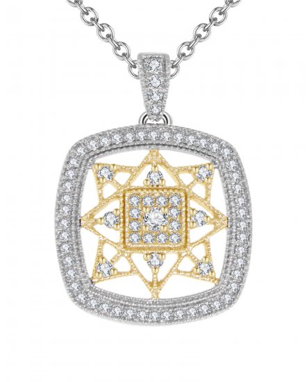 SQUARE SHAPE DIAMOND PENDANT (TP1808)