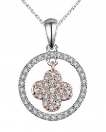 CLOVER STYLE ROUND DIAMOND PENDANT (TP1818)