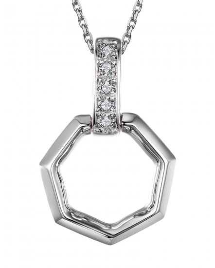 HEXAGON STYLE DIAMOND PENDANT (TP1844)