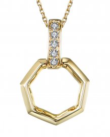 HEXAGON STYLE DIAMOND PENDANT (TP1844)
