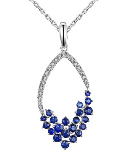 MARQUISE STYLE SAPPHIRE DIAMOND PENDANT (TP1850)