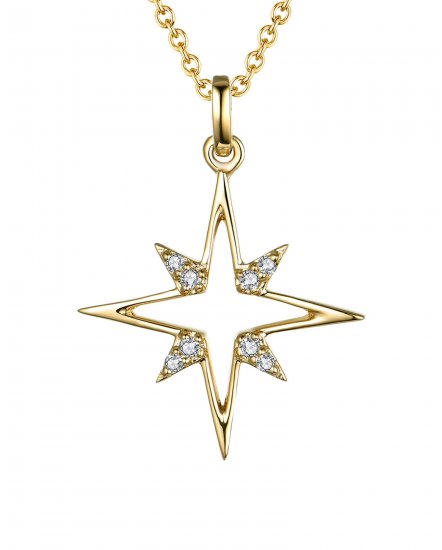 NORTH STAR STYLE DIAMOND PENDANT (TP1856)