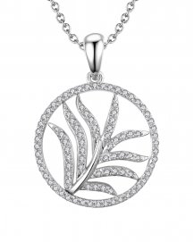 LEAF STYLE ROUND DIAMOND PENDANT (TP1901)