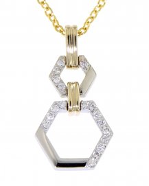 HEXAGON STYLE DIAMOND PENDANT (TP1919)