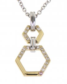 HEXAGON STYLE DIAMOND PENDANT (TP1919)