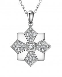 UNIQUE RECTANGLE DIAMOND PENDANT (TP1941)