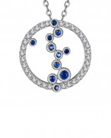 ROUND SAPPHIRE DIAMOND PENDANT (TP1992)