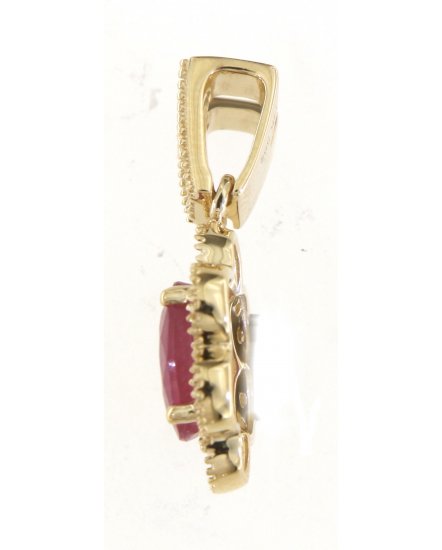 OVAL COLORED STONE DIAMOND PENDANT (TP2021)
