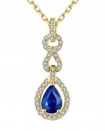 PEAR SAPPHIRE DIAMOND PENDANT (TP2107)
