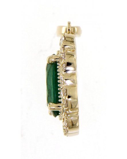 OVAL EMERALD DIAMOND PENDANT (TP2115)