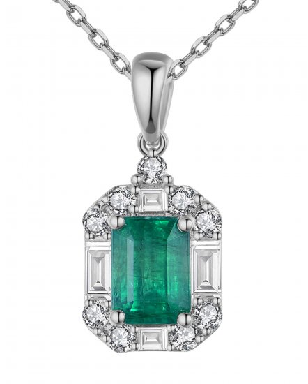 EMERALD CUT DIAMOND PENDANT (TP2124)