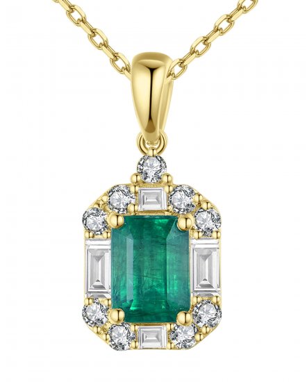 EMERALD CUT DIAMOND PENDANT (TP2124)