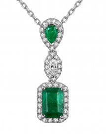 EMERALD CUT DIAMOND PENDANT (TP2125)