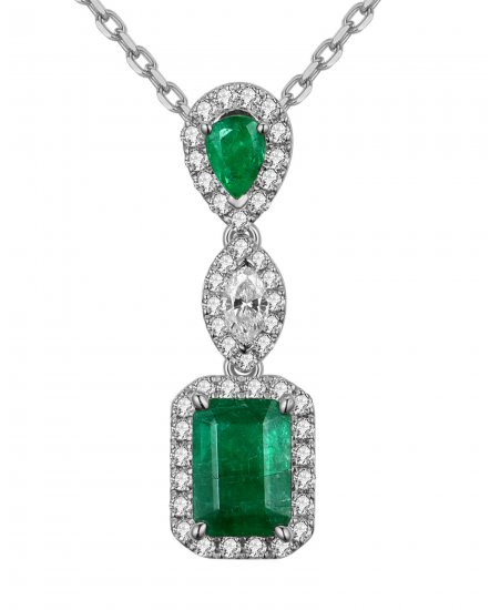 EMERALD CUT DIAMOND PENDANT (TP2125)