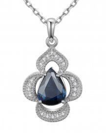 PEAR SAPPHIRE DIAMOND PENDANT (TP2131)