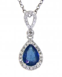 PEAR COLORED STONE DIAMOND PENDANT (TP2139)