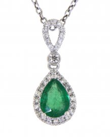 PEAR COLORED STONE DIAMOND PENDANT (TP2139)