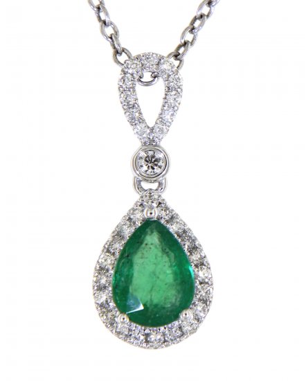 PEAR COLORED STONE DIAMOND PENDANT (TP2139)