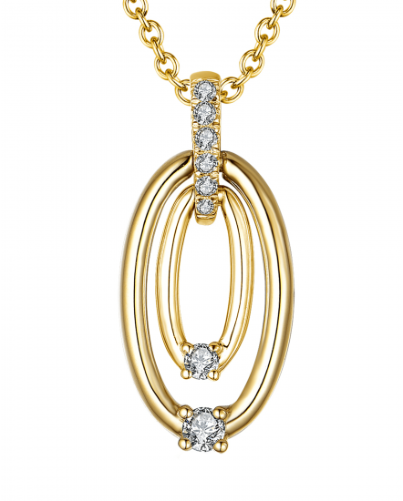 OVAL STYLE DIAMOND PENDANT (TP2192)