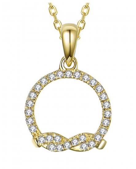 KNOT STYLE  ROUND DIAMOND PENDANT (TP2241)