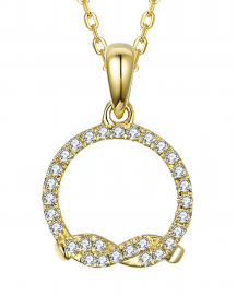 KNOT STYLE  ROUND DIAMOND PENDANT (TP2241)