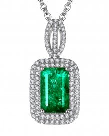 EMERALD CUT DIAMOND PENDANT (TP2278)
