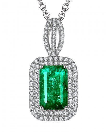 EMERALD CUT DIAMOND PENDANT (TP2278)