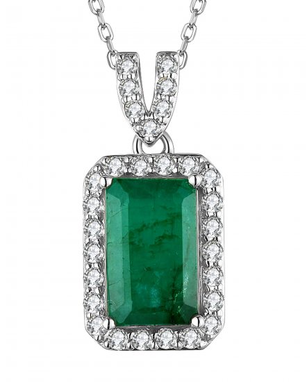 EMERALD CUT DIAMOND PENDANT (TP2280)