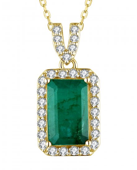 EMERALD CUT DIAMOND PENDANT (TP2280)
