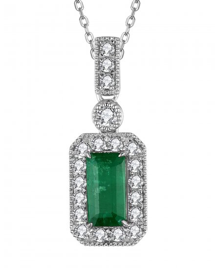 EMERALD CUT DIAMOND PENDANT (TP2281)