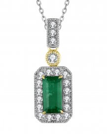 EMERALD CUT DIAMOND PENDANT (TP2281)