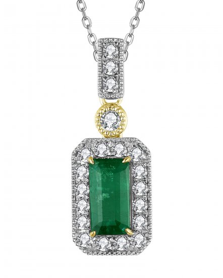 EMERALD CUT DIAMOND PENDANT (TP2281)